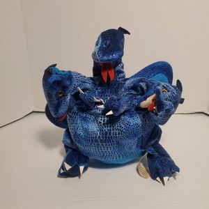 Folkmanis Three-Headed Blue Dragon Hand Puppet